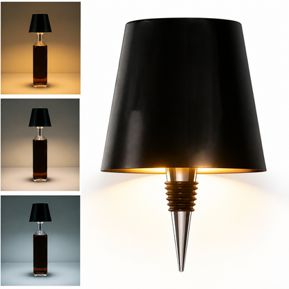 🍷 Turn Any Empty Wine Bottle into a Warm Glowing Lamp – Rechargeable Ambiance Light with 3 Color Modes & Touch Dimming