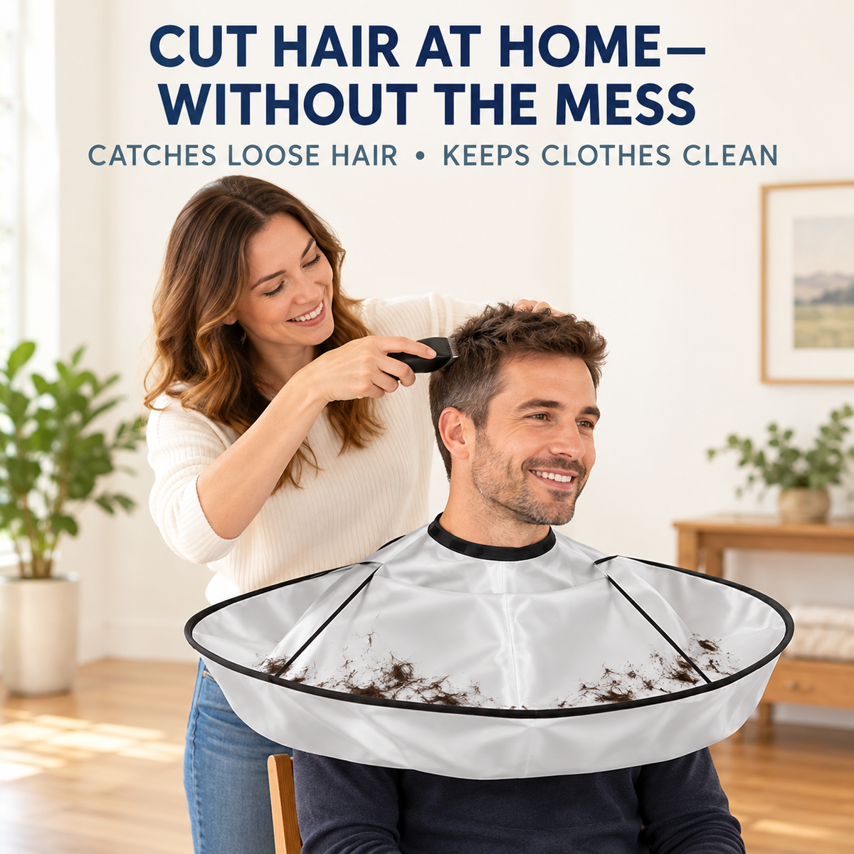👩‍❤️‍👨Cut Hair at Home—Without Leaving a Mess Behind