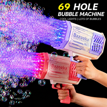 ✨✨✨69‑Hole LED Bubble Machine｜Make Thousands of Bubbles