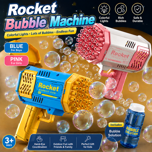 ✨✨✨69‑Hole LED Bubble Machine｜Make Thousands of Bubbles