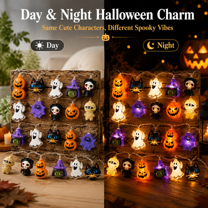 🔥49% OFF🎃Halloween USB LED String Lights👻 Pumpkin Witch Ghost Home Decor✨