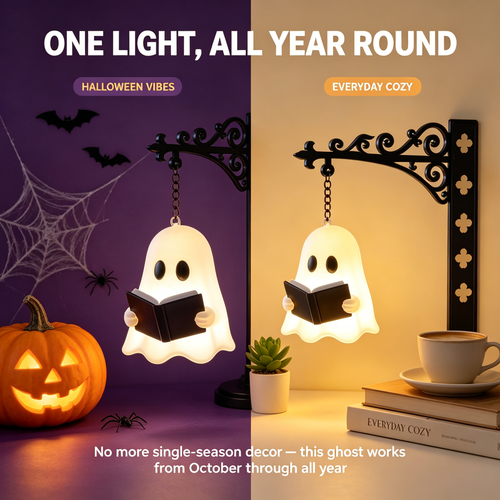 👻 This Ghost Reads By Candlelight 🎃 Your New Favorite Halloween Shelf Sitter