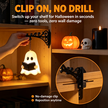 👻 This Ghost Reads By Candlelight 🎃 Your New Favorite Halloween Shelf Sitter