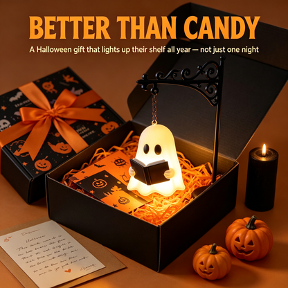 👻 This Ghost Reads By Candlelight 🎃 Your New Favorite Halloween Shelf Sitter