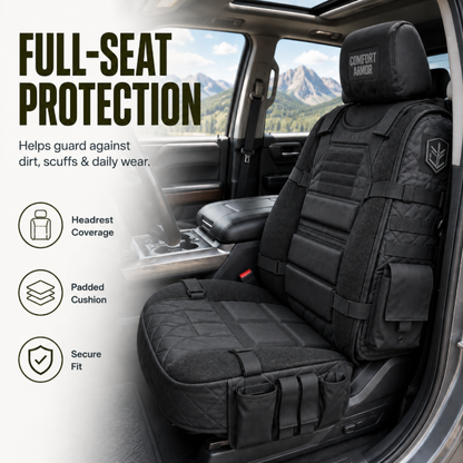 Tactical MOLLE Car Seat Cover Organizer – Rugged Protection & Smart Storage🚘🚙🚛