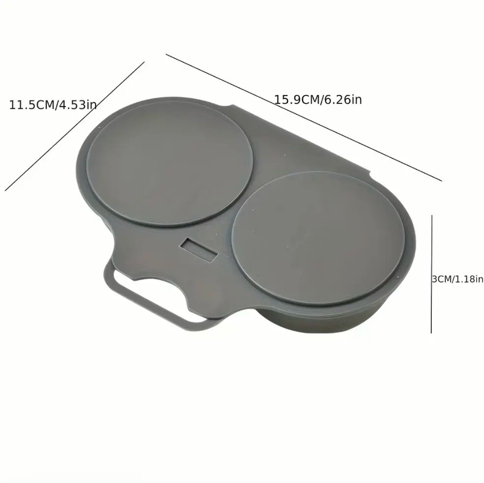 Easy to Clean Microwave Egg Steamer Mold BPA‑Free,Food‑Grade Plastic PP Material - Non-Stick,2 Cup Round Egg Maker