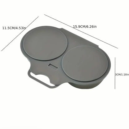 Easy to Clean Microwave Egg Steamer Mold BPA‑Free,Food‑Grade Plastic PP Material - Non-Stick,2 Cup Round Egg Maker