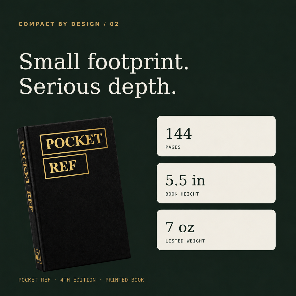 Pocket Ref 4th Edition | 150-Page Portable Reference Book