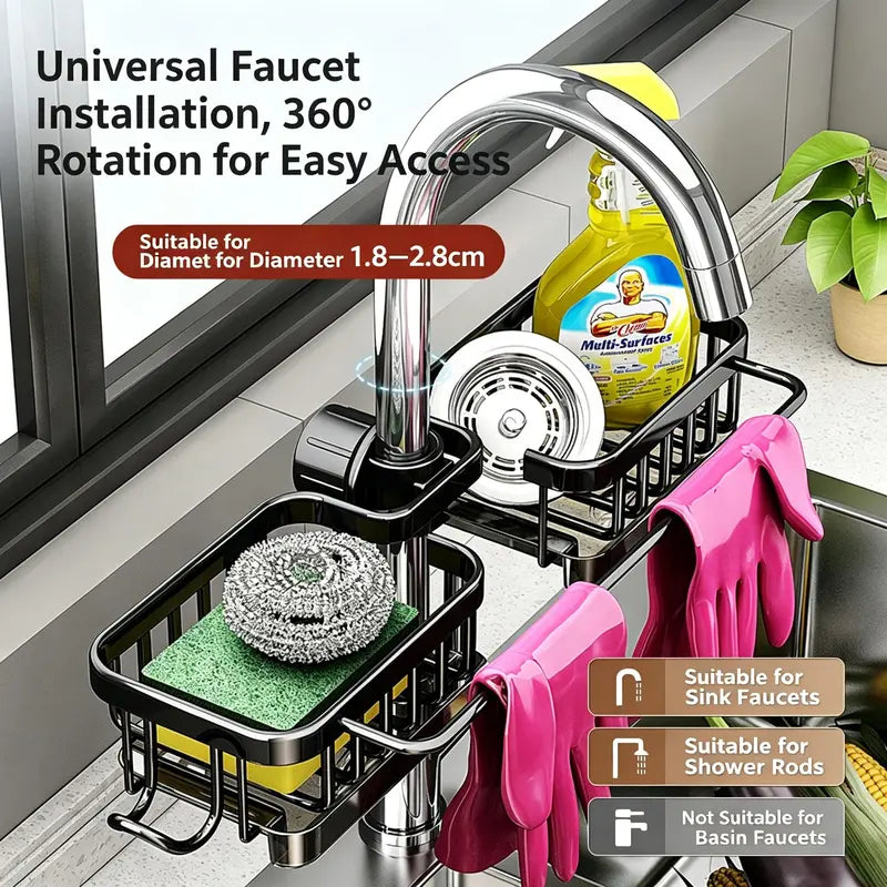 🧽 Faucet-Mounted Sink Caddy – Keep Your Counter Clutter-Free ✨