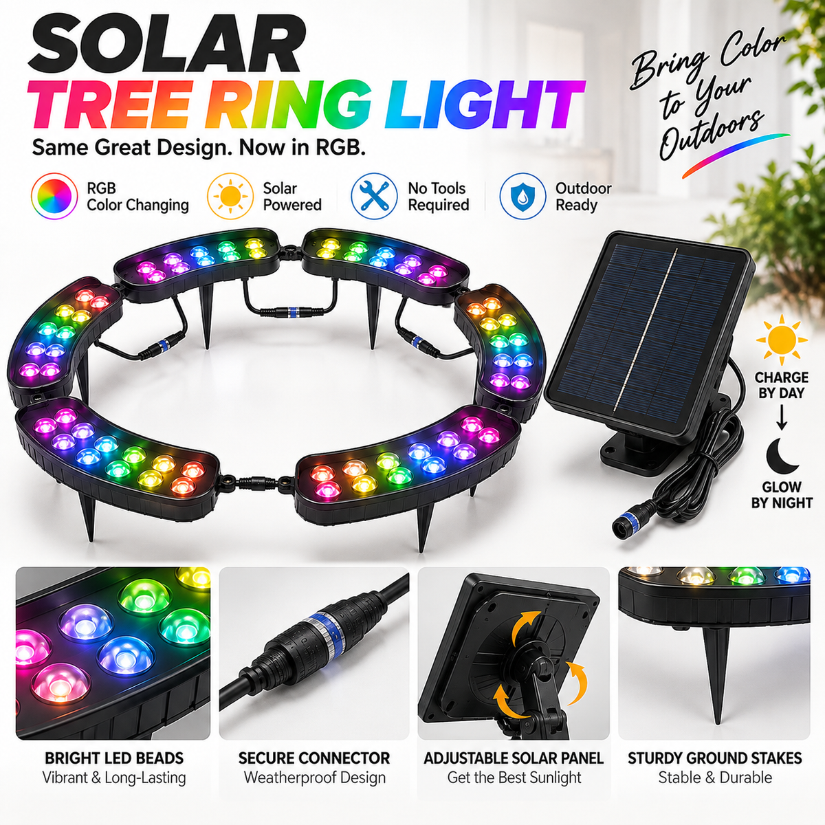 50% OFF✨ One Tree. Endless Colors. – Solar RGB Landscape Ring Light
