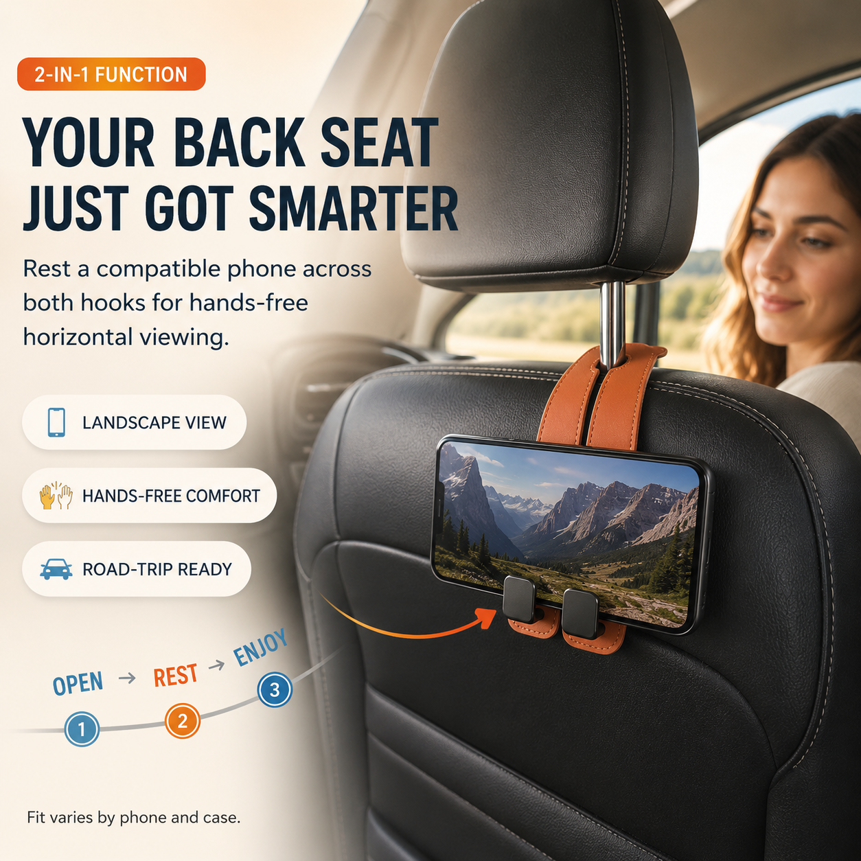 🚗 Multi-Purpose Car Seat Hooks – Dual-Hook Design 💪 Heavy-Duty Storage