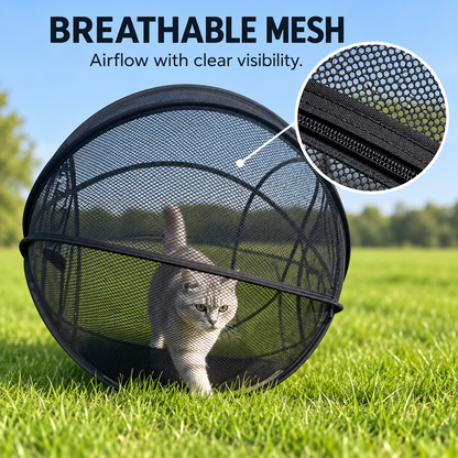🐱 Pop-Up Cat Playpen – 32' Breathable Mesh Indoor & Outdoor Pet Enclosure