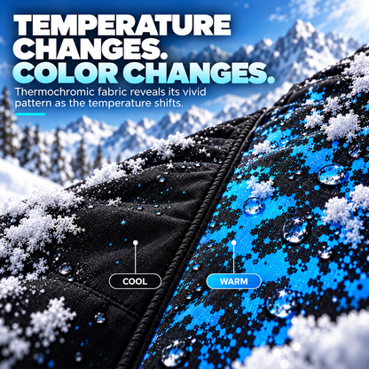 ❄️ Thermochromic Color-Changing Winter Jacket – Temperature-Reactive Ski & Snowboard Coat