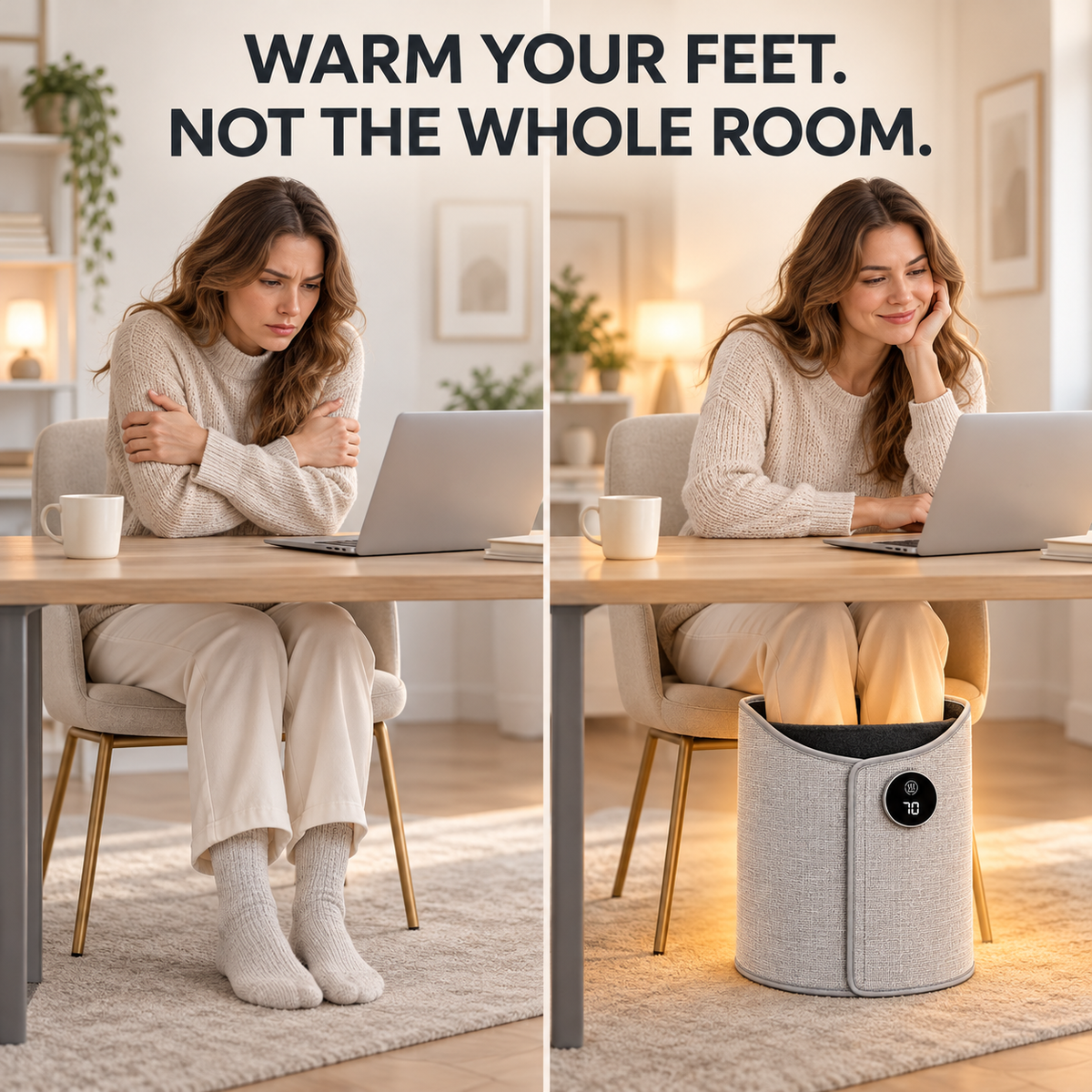 Cold Feet? Get Cozy — Electric Foot & Leg Warmer with Digital Control