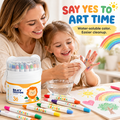 🎨 Washable Silky Twist-Up Crayons for Kids