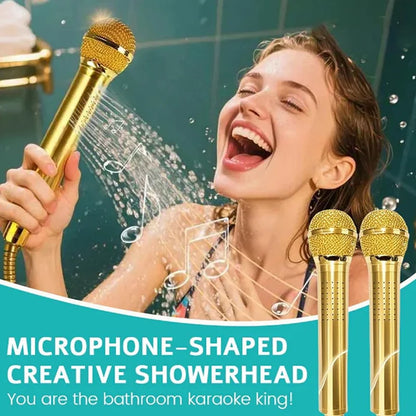 🎤 Microphone Shower Head – High-Pressure Handheld Showerhead