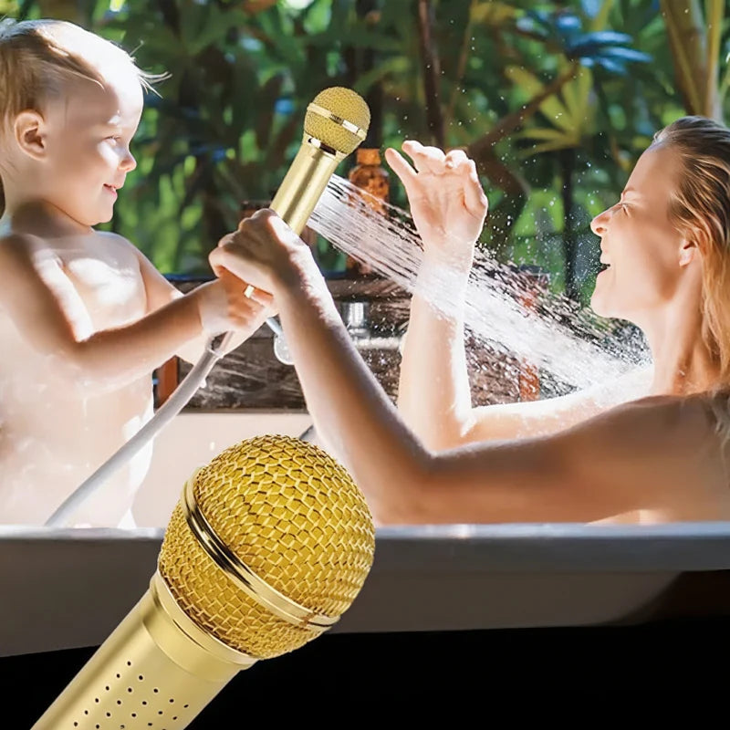 🎤 Microphone Shower Head – High-Pressure Handheld Showerhead