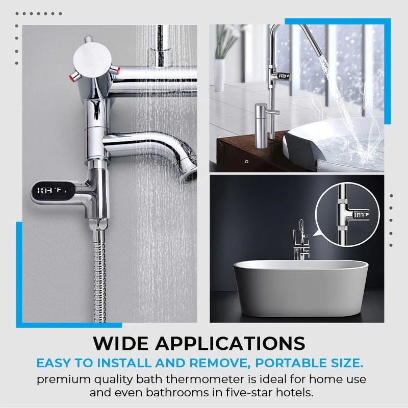 🔥Christmas Limited-Time Offer: 50% OFF!!!🔥🌡️ SHOWER THERMOMETER - LCD Display with Backlight, Easy Installation Without Tools, IPX7 Waterproof, Perfect for Modern Bathroom 🛁