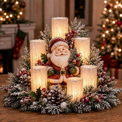 HOT SALE 50% OFF🌲Christmas Lighted Centerpiece with Flameless Candle Glow