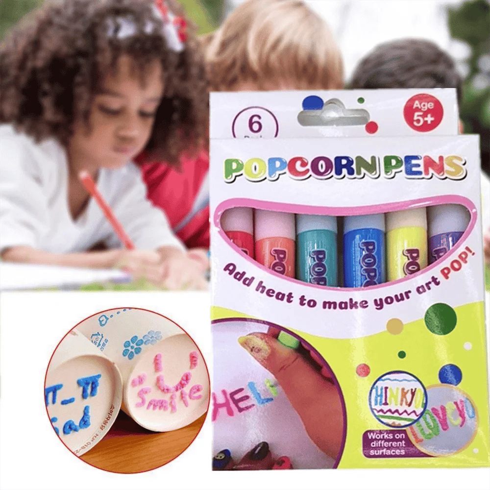 Magic Puffy Pens 6 color set for 3D craft art