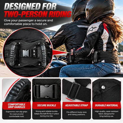 🏍️ Motorcycle Passenger Grab Handle Belt – A Steadier Grip for Every Ride