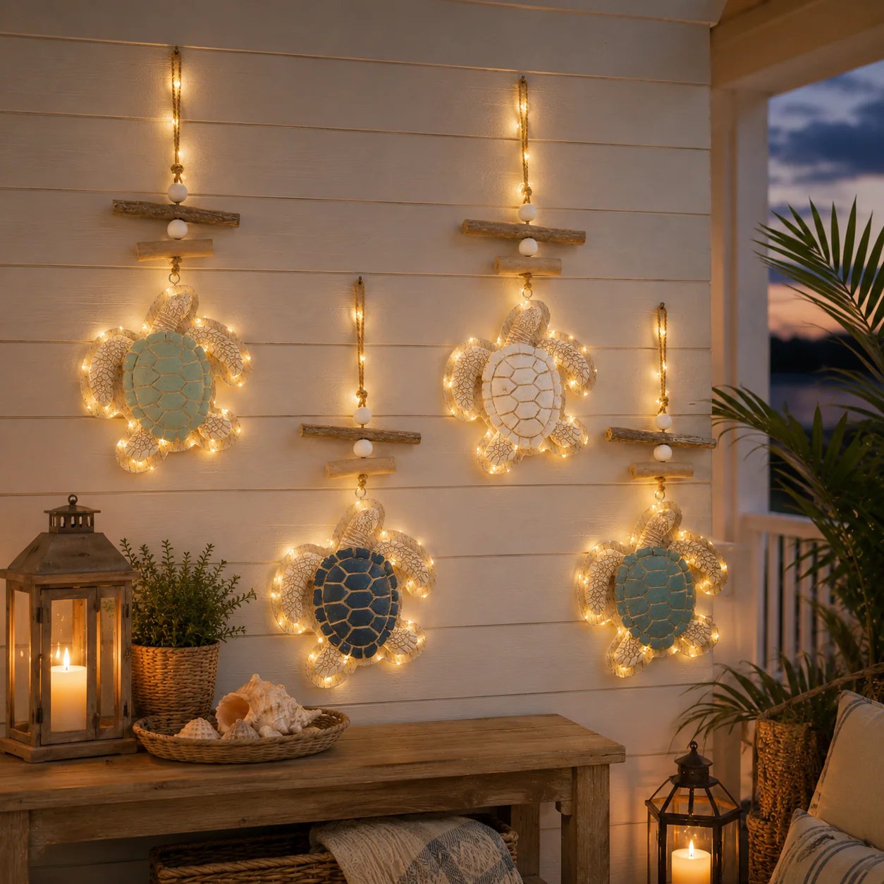 🔥Glowing Coastal Sea Turtle Wall Art
