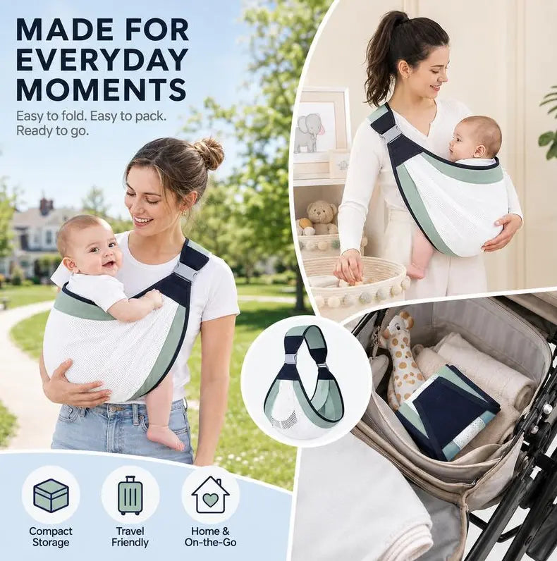 Adjustable Single Shoulder Portable Strap, Soft Lightweight Textile Design for Front Carry, Travel and Daily Outings