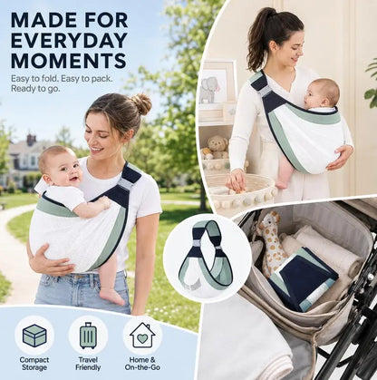 Adjustable Single Shoulder Portable Strap, Soft Lightweight Textile Design for Front Carry, Travel and Daily Outings