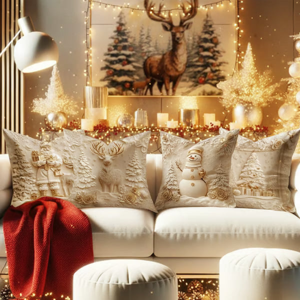 🎅🎁 Festive Christmas Cushion Cover