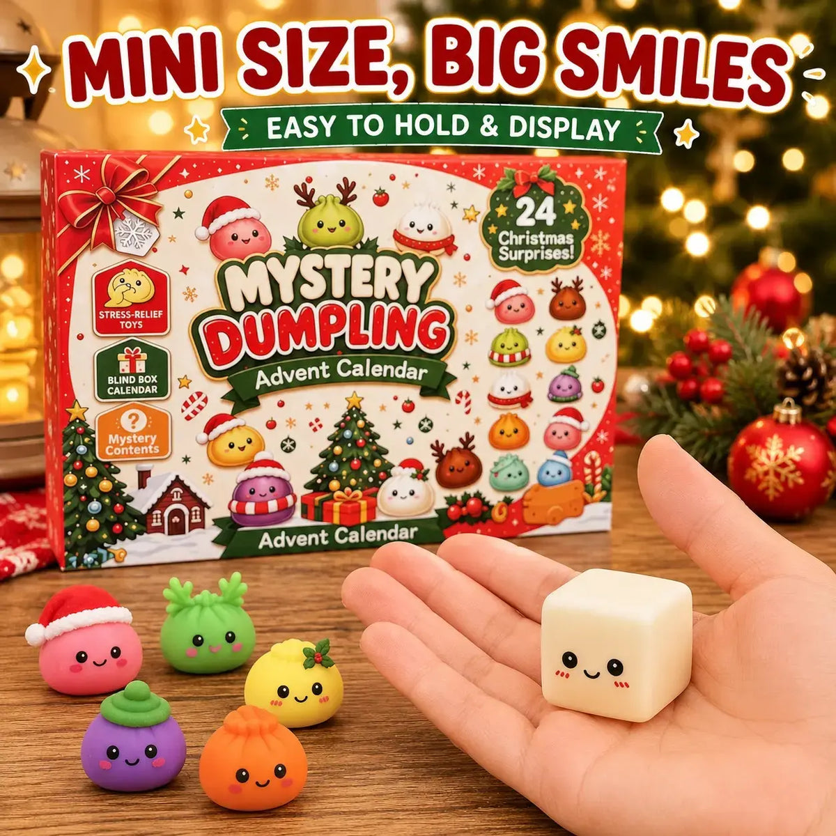 2026 Christmas Advent Calendar Gift for Kids – 24 Days of Squishy Surprises