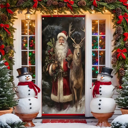 ⏰Christmas Limited Sale 49% OFF!!🎄🎅 Santa Claus Door Cover For Instant Holiday Decor