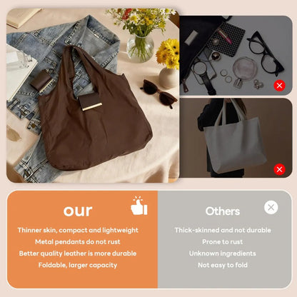 Toworkact™ Varelli Charm Transformable Bag – Stylish Vegan Leather Tote & Keychain Charm