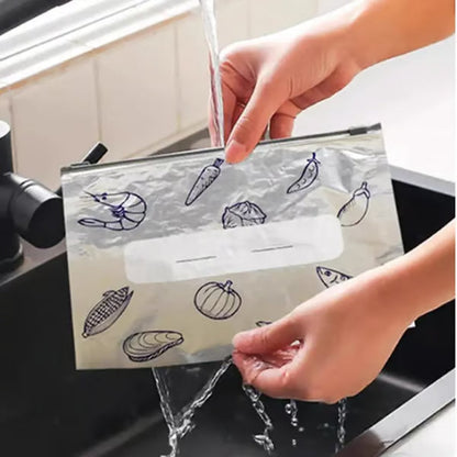 30PCS Reusable Foil Zipper Food Storage Bags – Stand-Up, Resealable & Fresh-Keeping