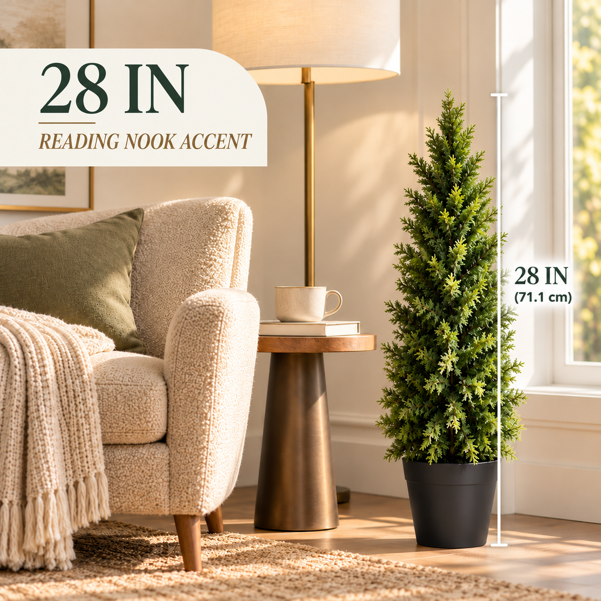 🌲🌿  Luxury Realistic Cypress Topiary Tree –🌿 Elegant, Weather-Resistant Outdoor Décor
