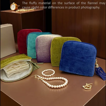 Jewelry zippered pocket case Travel Jewelry Bag Portable Organizer