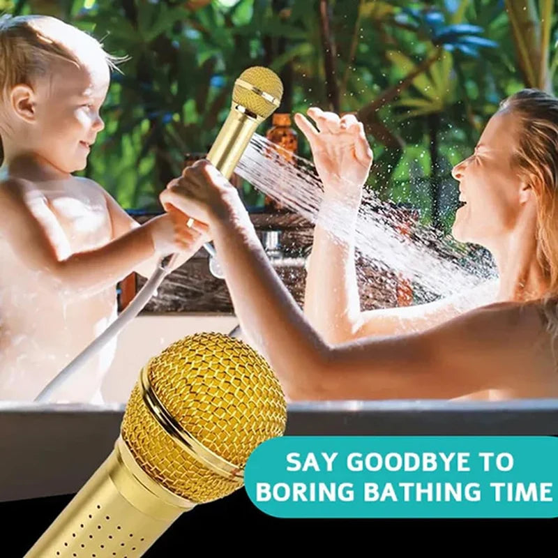 🎤 Microphone Shower Head – High-Pressure Handheld Showerhead