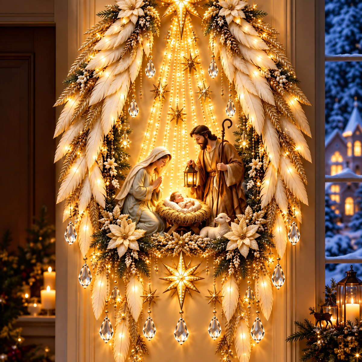 🔥HOT SALE 50% OFF🔥 Bethlehem Star Nativity Wall Light