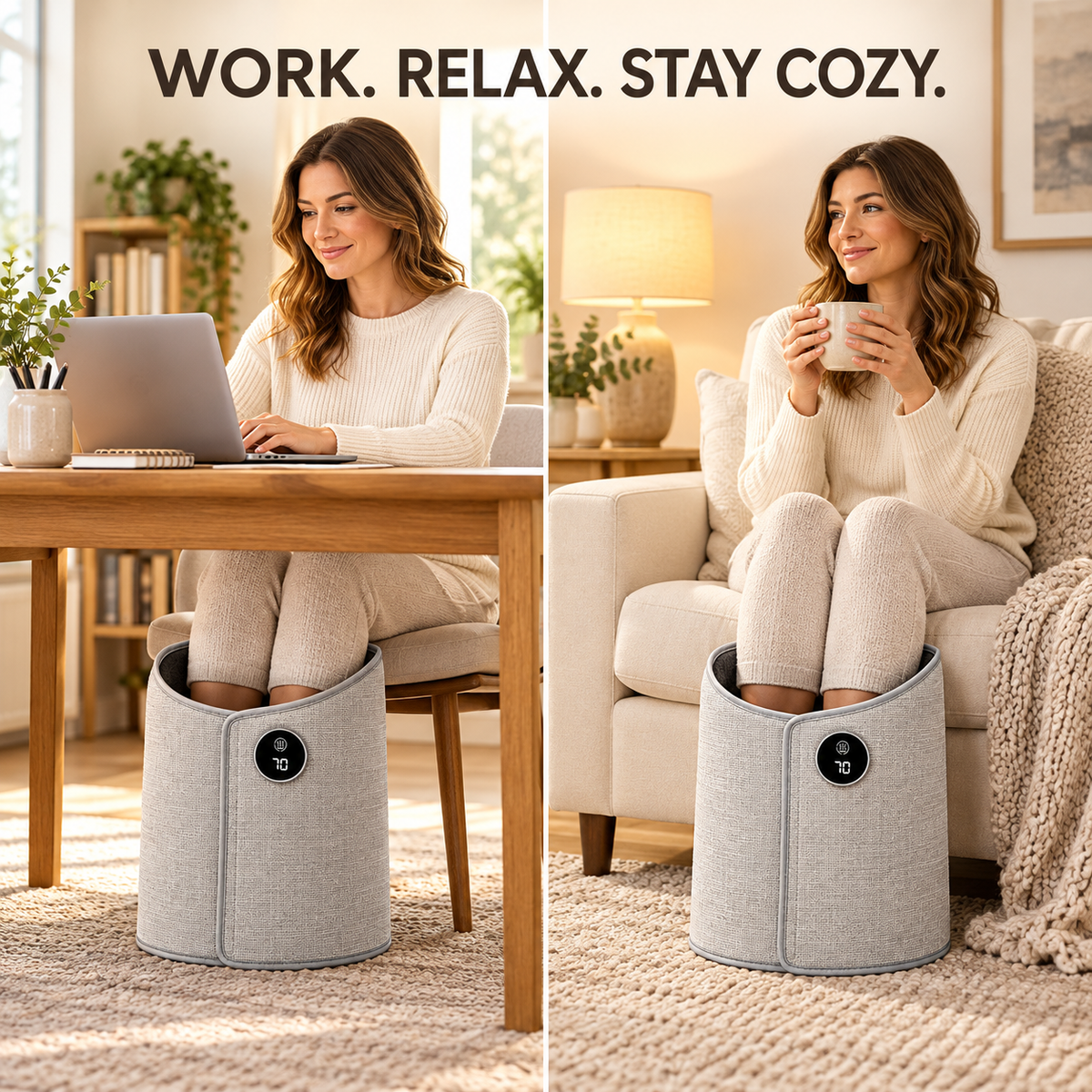 Cold Feet? Get Cozy — Electric Foot & Leg Warmer with Digital Control
