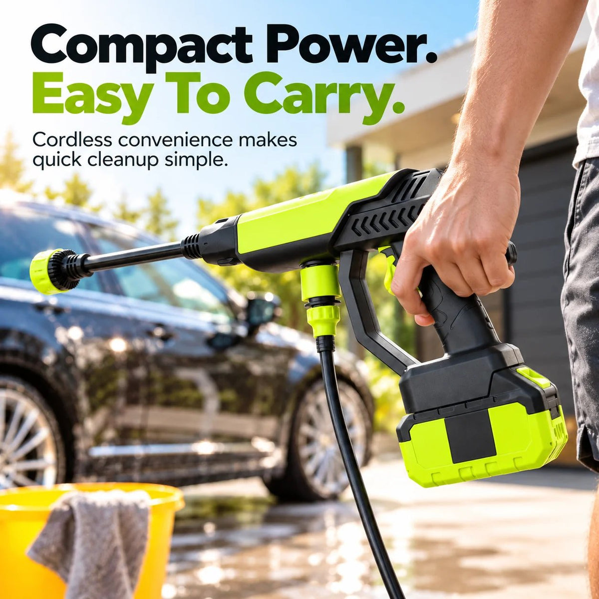 🚗💦 Portable Cordless Pressure Washer Gun – Powerful Car Wash & Outdoor Cleaning Made Easy! ✨