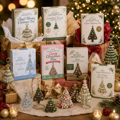 🎄✨DIY Beaded Christmas Tree Ornament Kit – Handmade Holiday Keepsake🎁