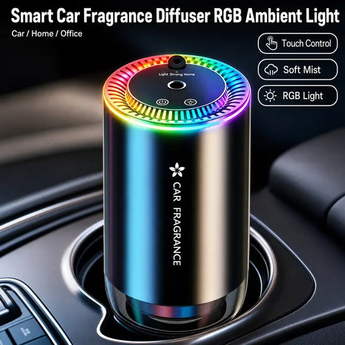 ✨ Smart Car Diffuser with RGB Ambient Light & Star Projector
