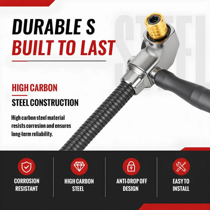 90° Right Angle Drill Attachment — Reach Tight Corners Without Removing Everything Apart