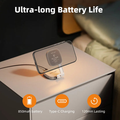 Magnetic Light, MagSafe Selfie Light with Mirror, CRI97+ Rechargeable LED, 3 Color Temperatures, Metal Ring