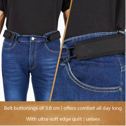 Unisex Elastic Tactical Belt with Metal Hook – Adjustable & Durable