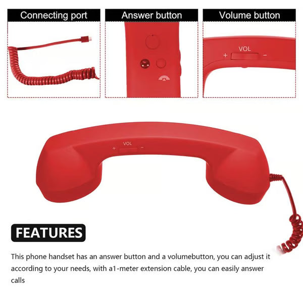 ☎️ Retro USB-C Phone Handset – Wired Vintage Receiver for Smartphones