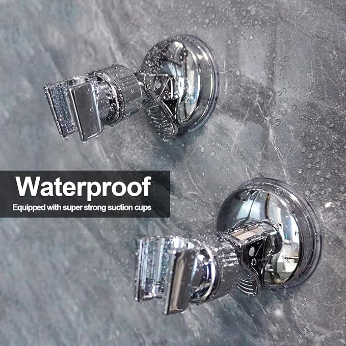 Adjustable Shower Head Holders Removable Suction Cup Shower Head Bracket No Drill Shower Head Bracket