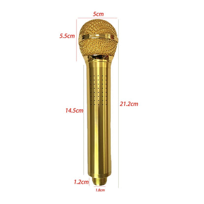 🎤 Microphone Shower Head – High-Pressure Handheld Showerhead