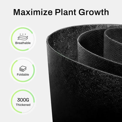 Plainlygoods 5-pack Heavy-Duty Breathable Grow Bags