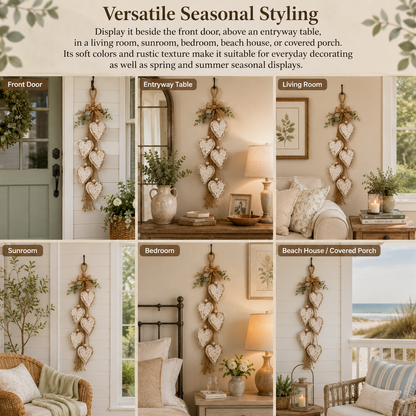 🤎 Hanging Heart Wall Decor-Bring Rustic Warmth Into Your Home