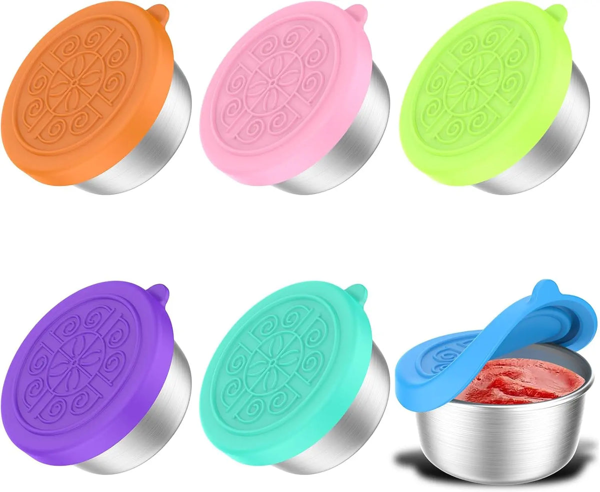 No More Soggy Lunches – Leakproof Stainless Steel Sauce Cups (6-Pack)